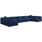 Meridian Furniture Cube Modular Sectional 7B - Navy - Sofas