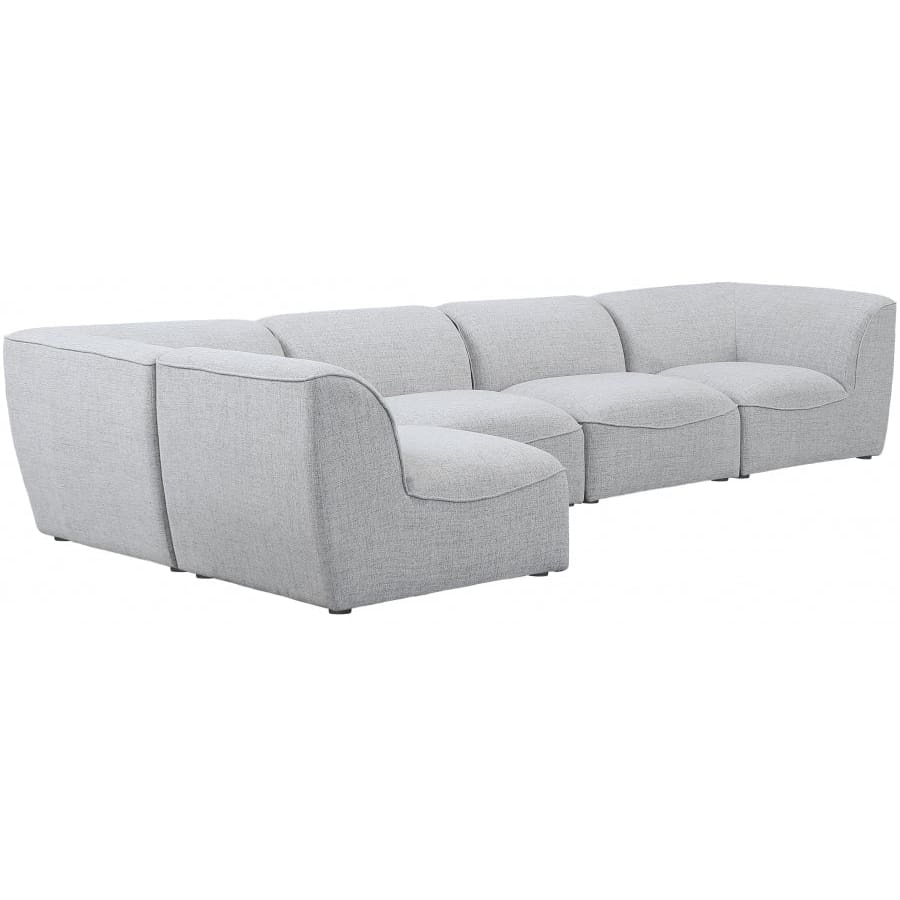 Meridian Furniture Miramar Modular Sectional 5D - Grey - Sofas