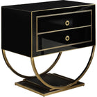 Meridian Furniture Gold Alyssa Side Table - Black and Gold - Other Tables