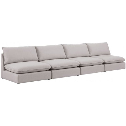Meridian Furniture Mackenzie Linen 160 Modular Sofa S160A - Beige - Sofas