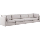 Meridian Furniture Mackenzie Linen 160 Modular Sofa S160B - Beige - Sofas