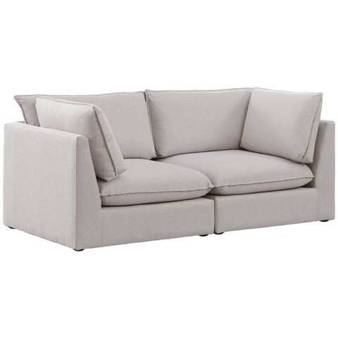 Meridian Furniture Mackenzie Linen 80 Modular Sofa S80B - Beige - Sofas
