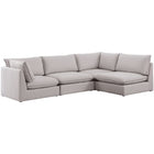 Meridian Furniture Mackenzie Linen Modular Sectional 4A - Sofas