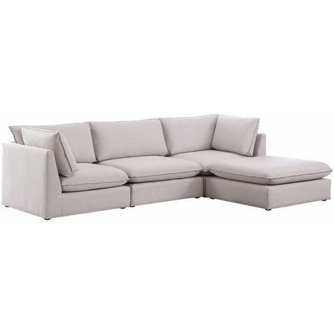 Meridian Furniture Mackenzie Linen Modular Sectional 4B - Beige - Sofas