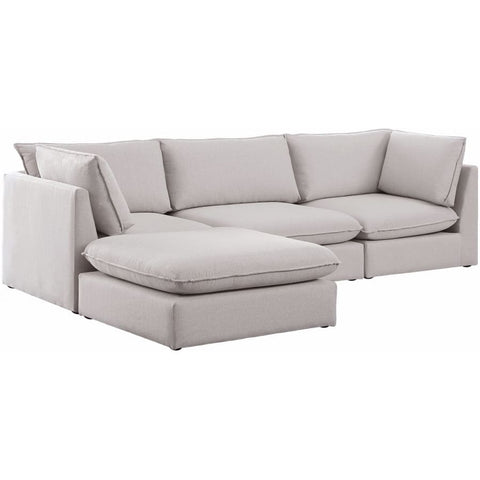 Meridian Furniture Mackenzie Linen Modular Sectional 4B - Beige - Sofas
