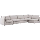 Meridian Furniture Mackenzie Linen Modular Sectional 5A - Sofas