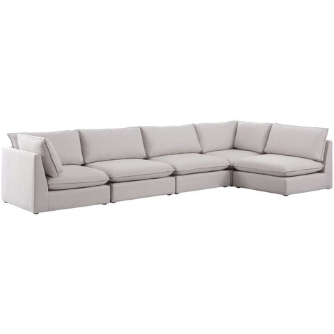 Meridian Furniture Mackenzie Linen Modular Sectional 5A - Beige - Sofas