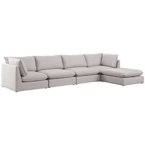 Meridian Furniture Mackenzie Linen Modular Sectional 5B - Beige - Sofas