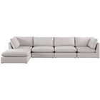 Meridian Furniture Mackenzie Linen Modular Sectional 5B - Sofas
