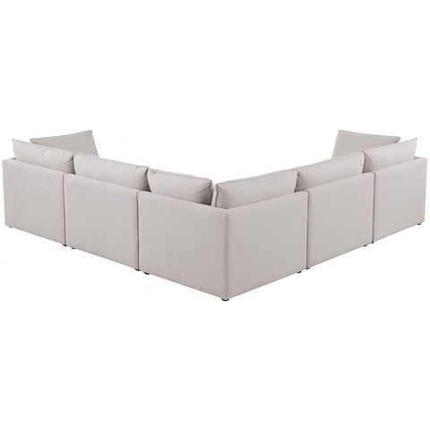 Meridian Furniture Mackenzie Linen Modular Sectional 5D - Beige - Sofas