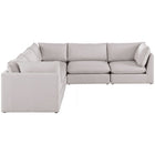 Meridian Furniture Mackenzie Linen Modular Sectional 5D - Sofas