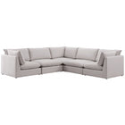 Meridian Furniture Mackenzie Linen Modular Sectional 5D - Beige - Sofas