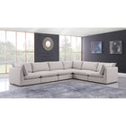 Meridian Furniture Mackenzie Linen Modular Sectional 6A - Sofas