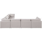 Meridian Furniture Mackenzie Linen Modular Sectional 6A - Sofas