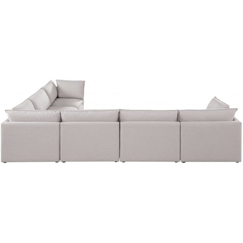 Meridian Furniture Mackenzie Linen Modular Sectional 6A - Beige - Sofas