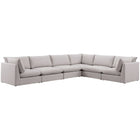 Meridian Furniture Mackenzie Linen Modular Sectional 6A - Beige - Sofas