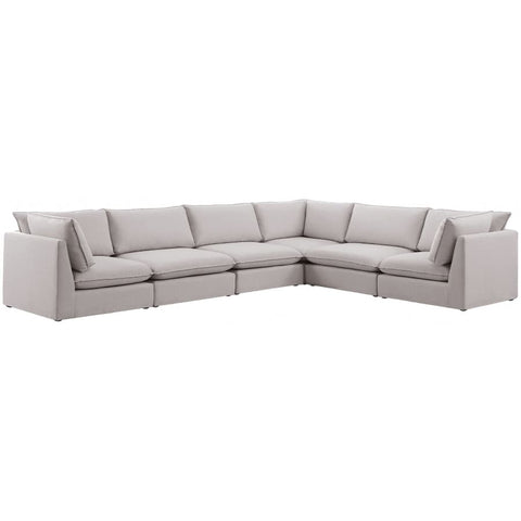Meridian Furniture Mackenzie Linen Modular Sectional 6A - Beige - Sofas