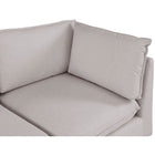 Meridian Furniture Mackenzie Linen Modular Sectional 6B - Sofas