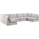Meridian Furniture Mackenzie Linen Modular Sectional 6C - Beige - Sofas