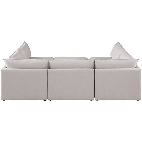 Meridian Furniture Mackenzie Linen Modular Sectional 6D - Beige - Sofas