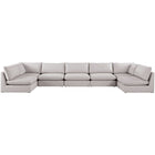 Meridian Furniture Mackenzie Linen Modular Sectional 7A - Sofas