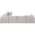 Meridian Furniture Mackenzie Linen Modular Sectional 7B - Sofas
