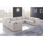 Meridian Furniture Mackenzie Linen Modular Sectional 8A - Sofas