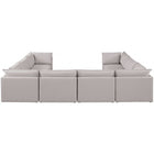 Meridian Furniture Mackenzie Linen Modular Sectional 8A - Sofas