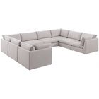 Meridian Furniture Mackenzie Linen Modular Sectional 8A - Beige - Sofas