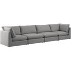Meridian Furniture Mackenzie Linen 160 Modular Sofa S160B - Grey - Sofas