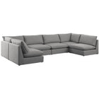 Meridian Furniture Mackenzie Linen Modular Sectional 6C - Grey - Sofas