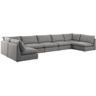 Meridian Furniture Mackenzie Linen Modular Sectional 7A - Sofas