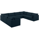 Meridian Furniture Mackenzie Linen Modular Sectional 8A - Navy - Sofas