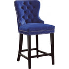 Meridian Furniture Nikki Velvet Stool-Set of 2 - Navy - Stools