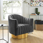 Meridian Furniture Farrah Gold Velvet Chair - Chairs