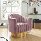 Meridian Furniture Farrah Gold Velvet Chair - Chairs