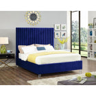 Meridian Furniture Candace Velvet Queen Bed - Bedroom Beds