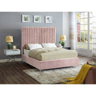 Meridian Furniture Candace Velvet Queen Bed - Bedroom Beds