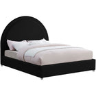 Meridian Furniture Milo Boucle Fabric Full Bed - Black - Bedroom Beds