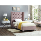 Meridian Furniture Aiden Velvet Twin Bed - Bedroom Beds
