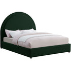Meridian Furniture Milo Boucle Fabric Queen Bed - Green - Bedroom Beds