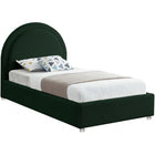 Meridian Furniture Milo Boucle Fabric Twin Bed - Green - Bedroom Beds