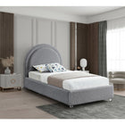 Meridian Furniture Milo Boucle Fabric Twin Bed - Bedroom Beds