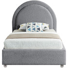 Meridian Furniture Milo Boucle Fabric Twin Bed - Bedroom Beds