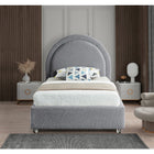 Meridian Furniture Milo Boucle Fabric Twin Bed - Bedroom Beds