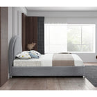 Meridian Furniture Milo Boucle Fabric Twin Bed - Bedroom Beds