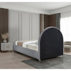 Meridian Furniture Milo Boucle Fabric Twin Bed - Bedroom Beds