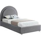 Meridian Furniture Milo Boucle Fabric Twin Bed - Grey - Bedroom Beds