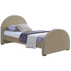 Meridian Furniture Brody Velvet Twin Bed - Beige - Bedroom Beds