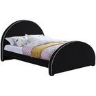 Meridian Furniture Brody Velvet Queen Bed - Black - Bedroom Beds